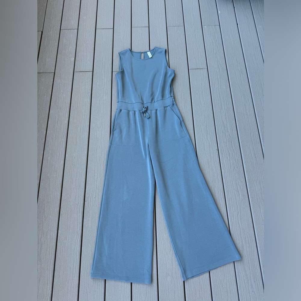 Blue spanx jump suit